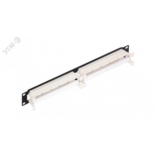 Коммутационная панель 110 типа 19д 1U 100 пар с этикеткой белая