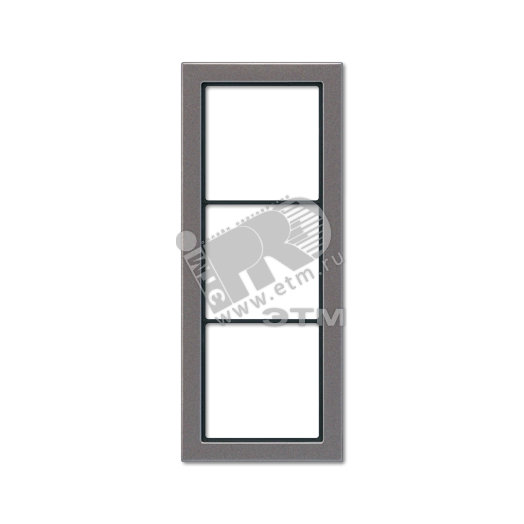 Рамка 3 поста антрацит