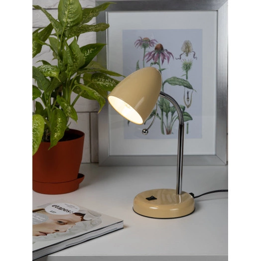 Светильник настольный  N-116-Е27-40W-BG бежевый (16/96) ЭРА