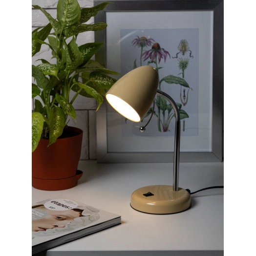 Светильник настольный  N-116-Е27-40W-BG бежевый (16/96) ЭРА