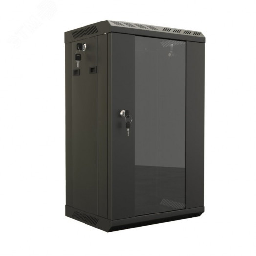 Шкаф TDB-15U-GP-RAL9004 настенный 10'' 15U 7745х390х300 уст. размер 254 мм