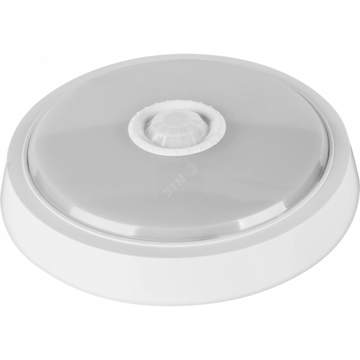 Светильник светодиодный ДБП-10w с датчиком 4000К 800Лм IP40 круглый пластиковый белый ОНЛАЙТ