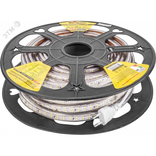 Лента светодиодная LEDх120/м 1м 7w/м 220в IP67 дневной