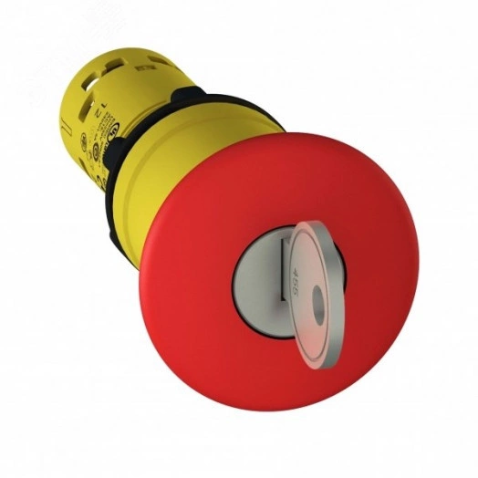 Кнопка аварийного останова триггерного действия красная возврат ключом 1НЗ