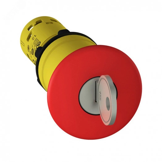 Кнопка аварийного останова триггерного действия красная возврат ключом 1НЗ