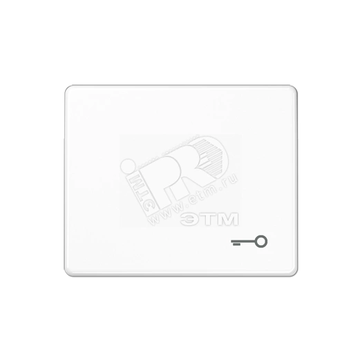 Клавиша для выключателя с символом  ключ   белая