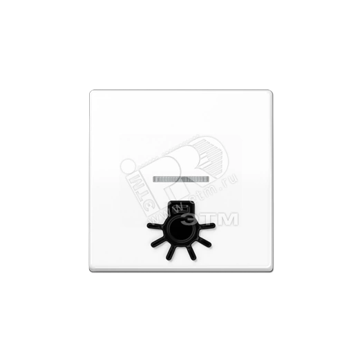 Клавиша с окошком для подсветки и символом  свет   белая