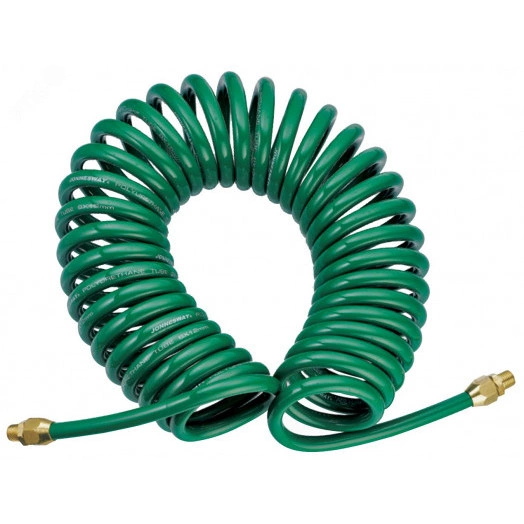 Шланг полиуретановый спиральный для пневматического инструмента 8х12 мм, 13м