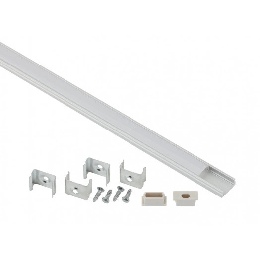 Комплект с накладным анодированным профилем CAB262 16х6мм, 2м (5/80/2560) ЭРА