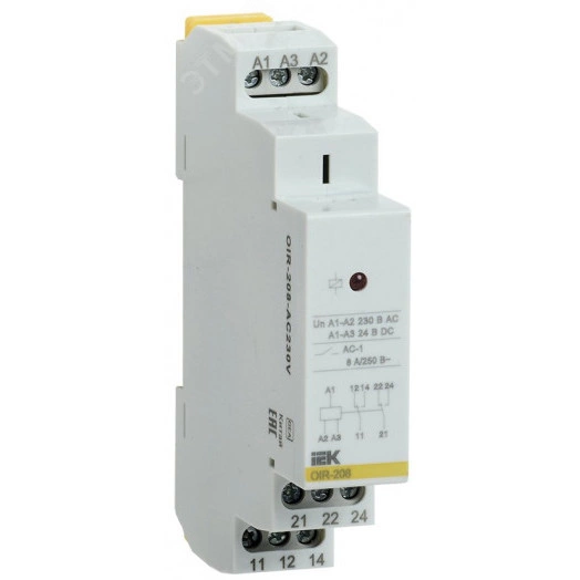 Промежуточное реле OIR 2 конт (8А). 230 В AC