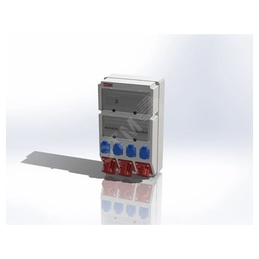 Устройство распределительное AlpenBox 0050003 настенное пластик IP44 63A корпус 297х504х177 серый