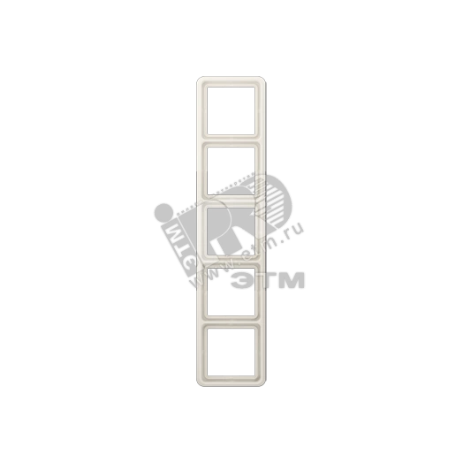 Рамка 5 постов универсальная слоновая кость