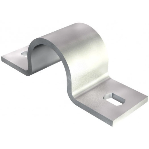 Крепежная скоба металлическая двухлапковая 40 мм горячий цинк