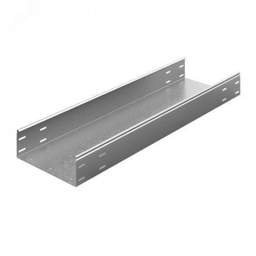 Универсальный лоток неперфорированный 400х100х3000, толщ. 1,2 мм, Сендзимир цинк