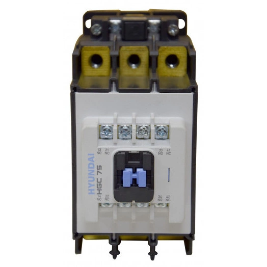 Магнитный контактор HGC75 22NS X024 75А 37 кВт при АС3 (380-440В) кат. 24В АC 2НО+2НЗ