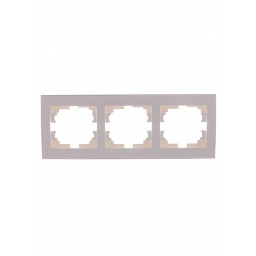 Рамка RAIN 3-ая горизонтальная жемчужно-белый перламутр с боковой вставкой