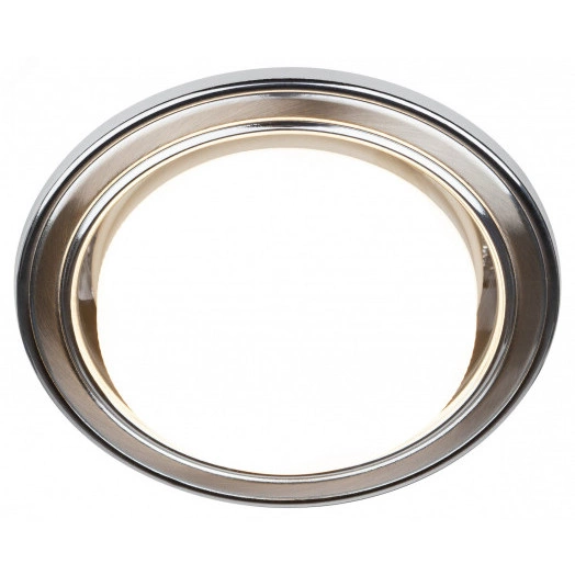 Светильник встраиваемый под лампу GX53 KL35 SN/СН /1 под лампу GX53, 220V, 13W, сатин никель/хром ЭРА