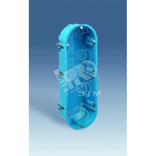 Коробка устан. в гипсокарт., 3 мод.(Sim.27,82,82N,88) / 8 уз.мод.(Sim.82Centr), 60мм, термопл, синий