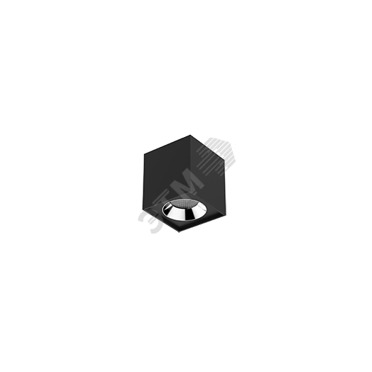 Светильник светодиодный ДПО-20Вт IP20 1900Лм 4000К DL-02 Cube черный матовый ВАРТОН