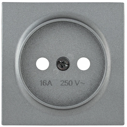 Накладка розетка без заземляющего контакта BOLERO антрацит