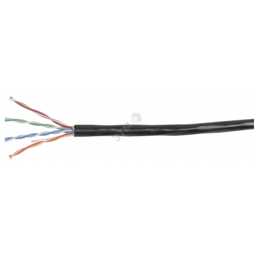 Витая пара U/UTP кат.5E 4х2х24AWG LDPE черный 100м ITK