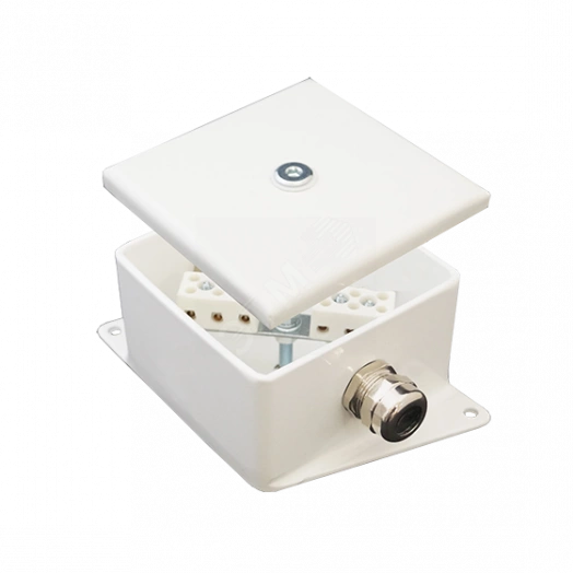 Коробка монтажная огнестойкая КМ-О (6к*60)-IP66-100х100 два ввода AC