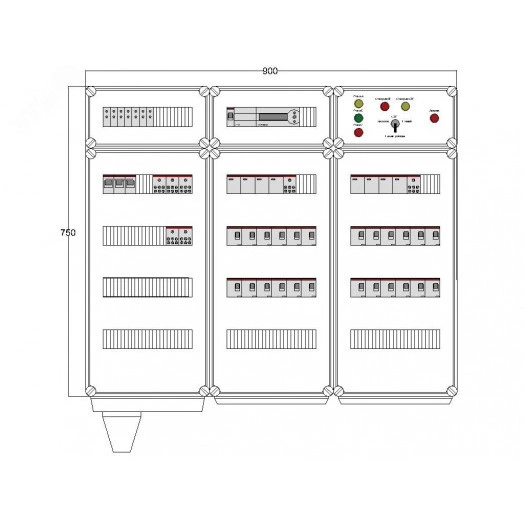 Щит управления электрообогревом DEVIbox HS 24x1700 D850 (в комплекте с терморегулятором)