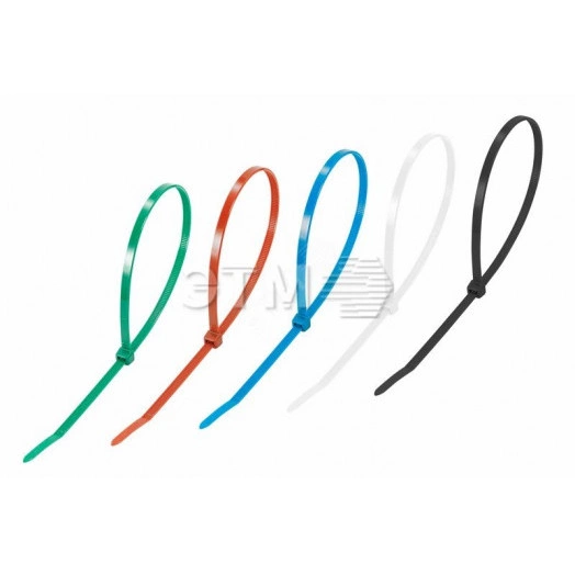 Хомут-стяжкa нeйлонoвая 400x4,8 мм, цветная, упаковка 25 шт
