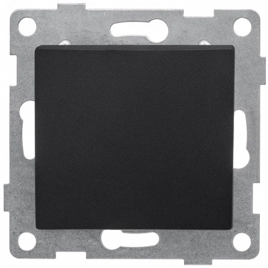 GUSI Bravo механизм выключателя 1кл. 2-х полюсный, скрытая  установка,  10А, 250В. Цвет: графит.