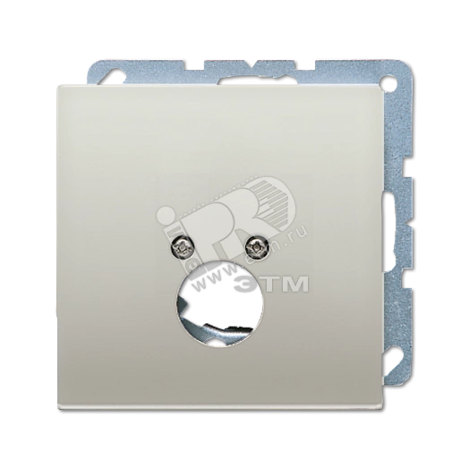 Крышка для одного гнезда подключения громкоговорителя  благородная сталь