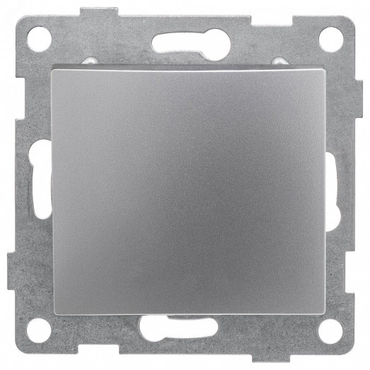 GUSI Bravo механизм выключателя 1кл. самовозвратный, скрытая  установка,  10А, 250В. Цвет: серебро.