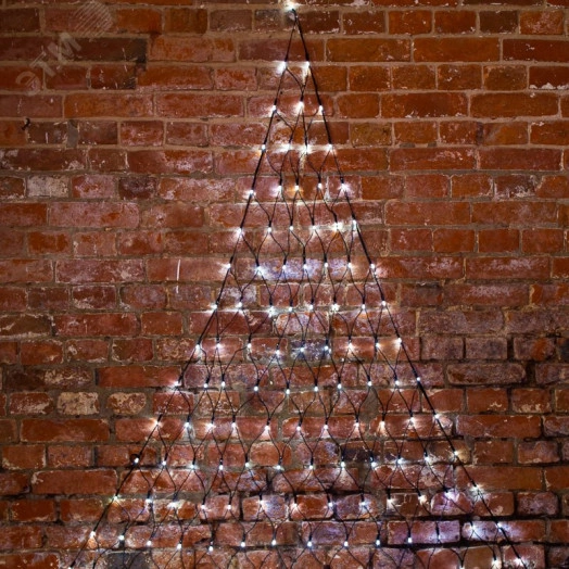 Гирлянда Сеть 2х2х1.5 м, свечение с динамикой, прозрачный ПВХ, 136 LED, 230 В, цвет свечения белый