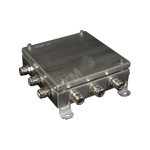 Коробка монтажная огнестойкая КМ-О (32к)-IP66-2020, корпус из нержавеющей стали, количество вводов 12