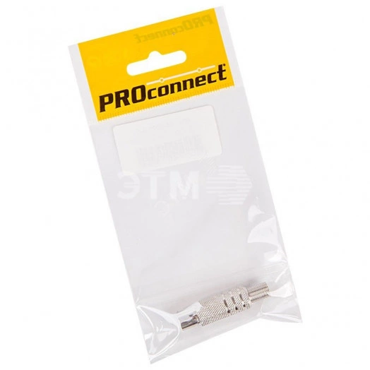 Разъем антенный на кабель, (штекер-TV никель с пруж.) PROconnect