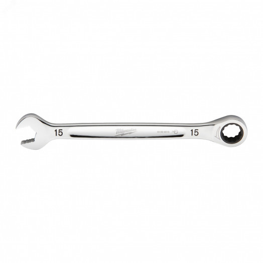 Ключ рожково-накидной с трещоткой 15 мм