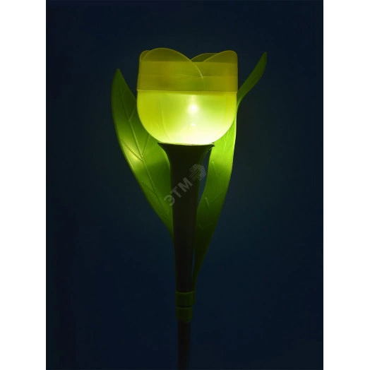 Светодиодный садовый светильник на солнечной      батарее СОЛАР USL-C-452/PT305 YELLOW TULIP