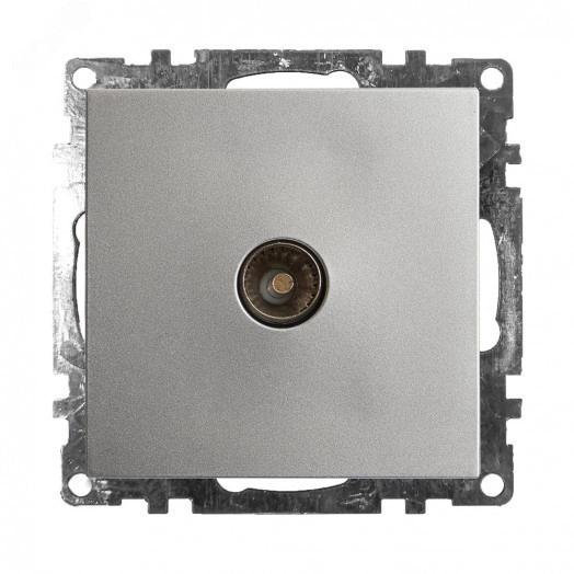 Розетка телевизионная 1-местная (механизм), 75 Ом, 5-862МГц, серия Катрин, серебро