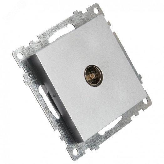 Розетка телевизионная 1-местная (механизм), 75 Ом, 5-862МГц, серия Катрин, серебро