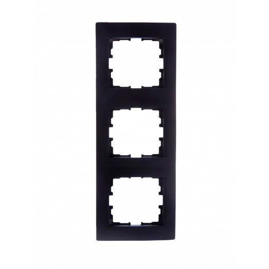 KARINA Рамка 3-ая вертикальная б/вст чёрный бархат (10шт/120шт)
