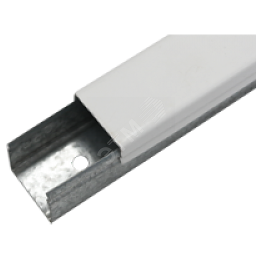 Кабель-канал металлический оцинкованный (ККМО 25х20) поставляется с крышкой белого цвета, 40м