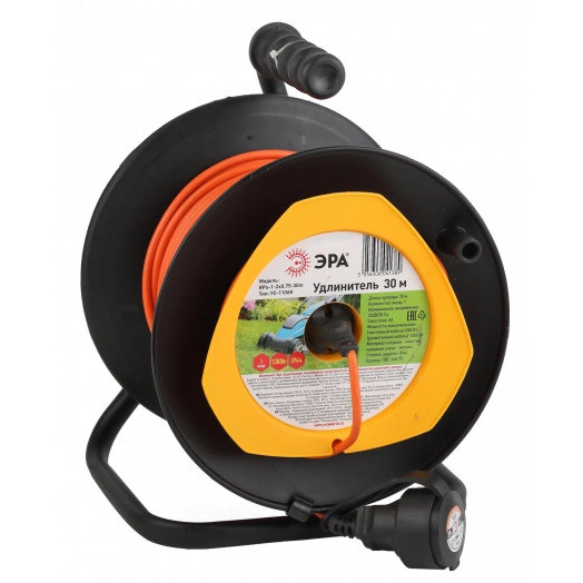 Удлинитель силовой RPx-1-2x0.75-30m на п. катушке б/з 1 гн 30м ПВС 2х0.75 RPx-1-2x0.75-30m ЭРА