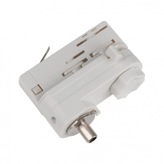 UBX-A61 WHITE 1 POLYBAG Адаптер для трехфазного шинопровода. Цвет-белый. Упаковка-полиэтиленовый пакет.