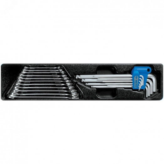 Набор комбинированных ключей и шестигранников, ложемент, 20 предметов