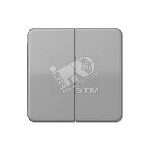 Клавиши для сдвоенных выключателей и кнопок  серые