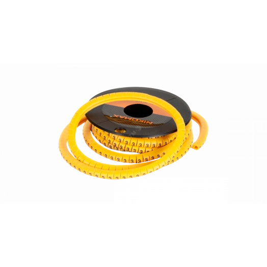 Маркер кабельный, буква A, желтый, 500шт