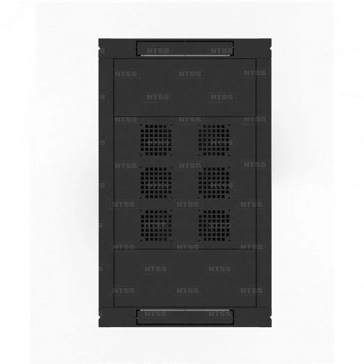 Шкаф напольный телекоммуникационный NTSS RS 22U 600х1000мм, 4 профиля 19, двери перфорированная и перфорированная, регулируемые опоры, боковые стенки съемные, разобранный, черный RAL 9005