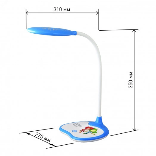 NLED-433-6W-BU Светильники настольные ЭРА NLED-433-6W-BU синий ФИКСИКИ наст.светильник