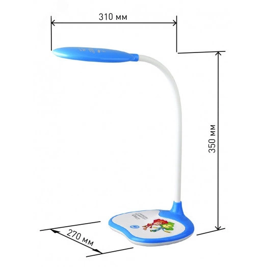 NLED-433-6W-BU Светильники настольные ЭРА NLED-433-6W-BU синий ФИКСИКИ наст.светильник