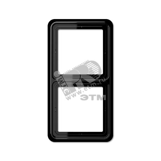 Рамка 2 поста универсальная черная