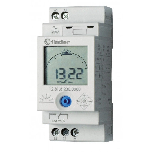 Реле времени цифровое ASTRO монтаж на рейку 35мм 1СO 16A питание 110-230B AC/DC ширина 35мм степень защиты IP20